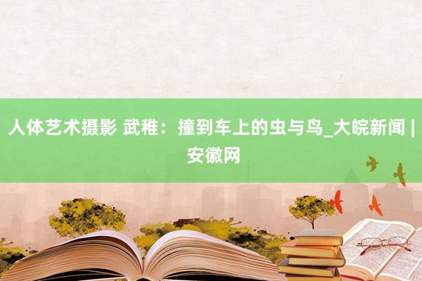   人体艺术摄影 武稚：撞到车上的虫与鸟_大皖新闻 | 安徽网