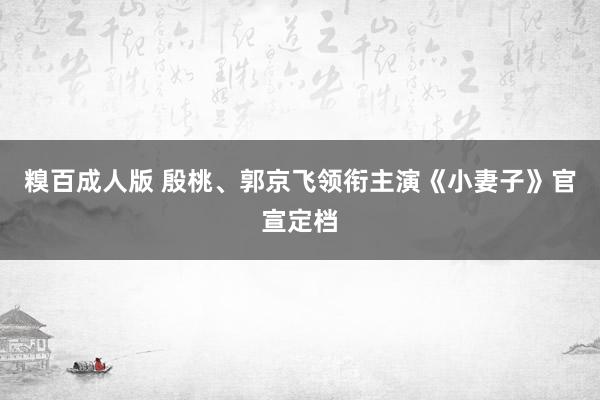   糗百成人版 殷桃、郭京飞领衔主演《小妻子》官宣定档