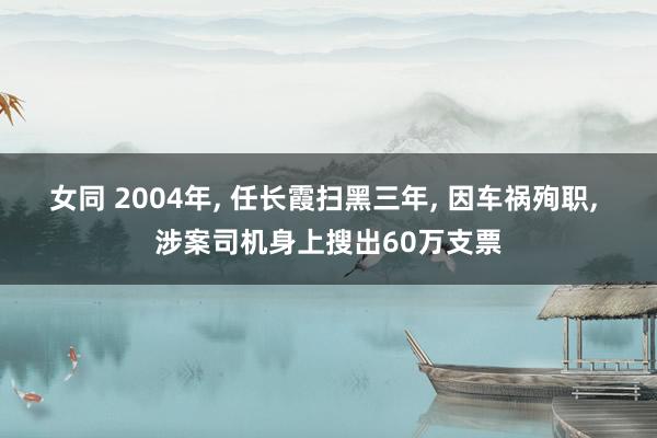 女同 2004年， 任长霞扫黑三年， 因车祸殉职， 涉案司机身上搜出60万支票