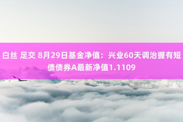 白丝 足交 8月29日基金净值：兴业60天调治握有短债债券A最新净值1.1109