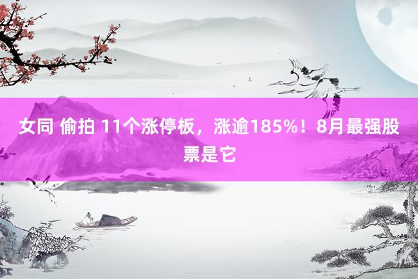   女同 偷拍 11个涨停板，涨逾185%！8月最强股票是它